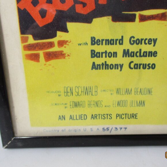 Vintage 1955  Bowery Boys Eastside Kids Framed Movie Lobby Card JAIL BUSTERS - Picture 5 of 8